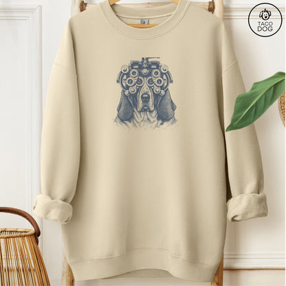 Basset Hound Optometrist Sweatshirt Sand Taco-Dog