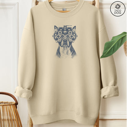 Boston Terrier Optometrist Sweatshirt Sand Taco-Dog