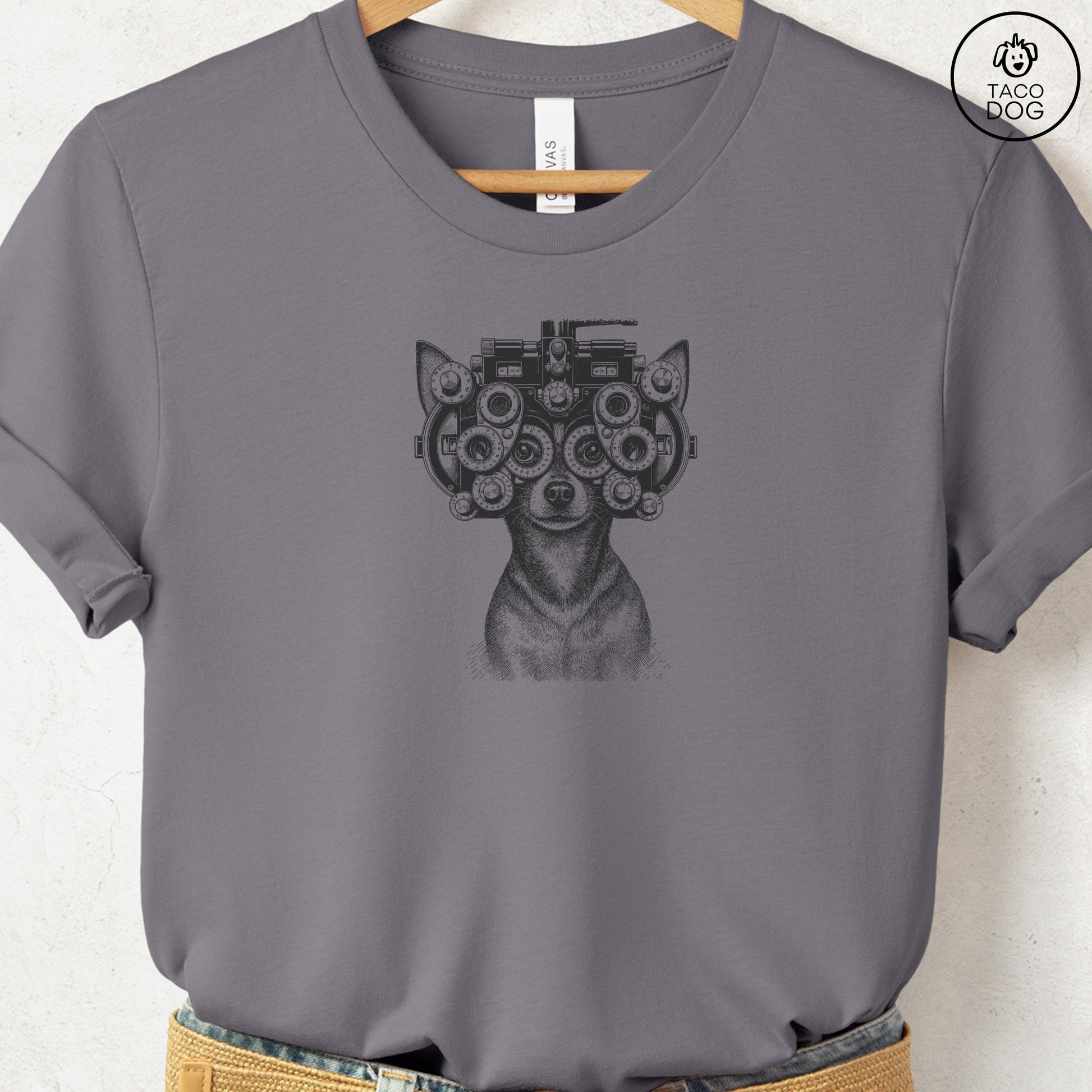 Chihuahua Optometrist T-Shirt Storm Taco-Dog