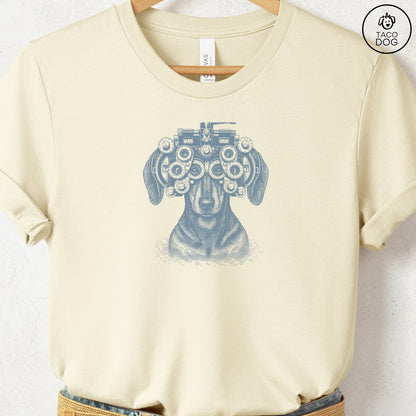 Dachshund Optometrist T-Shirt Natural Taco-Dog