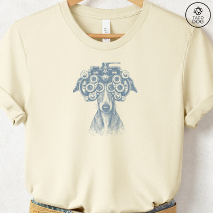 Italian Greyhound Whippet Optometrist T-Shirt Natural Taco-Dog