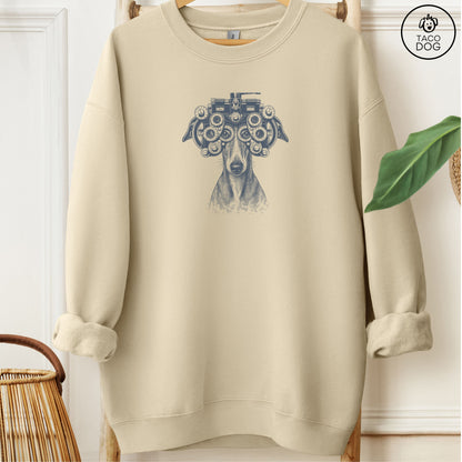Italian Greyhound Whippet Optometrist Sweatshirt Sand Taco-Dog