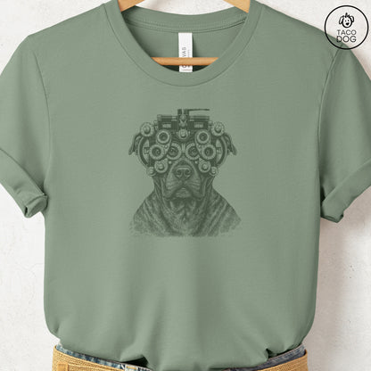 Pitbull Optometrist T-Shirt Sage Taco-Dog