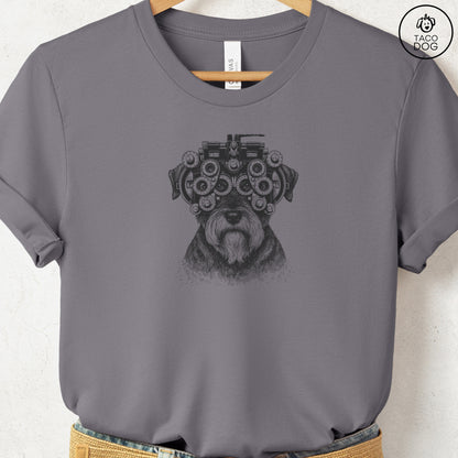 Schnauzer Optometrist T-Shirt Storm Taco-Dog