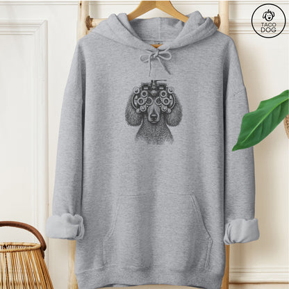 Poodle Optometrist Hoodie Graphite Heather Taco-Dog