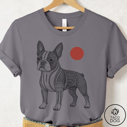 Boston Terrier Ornamental T-Shirt Storm Taco-Dog