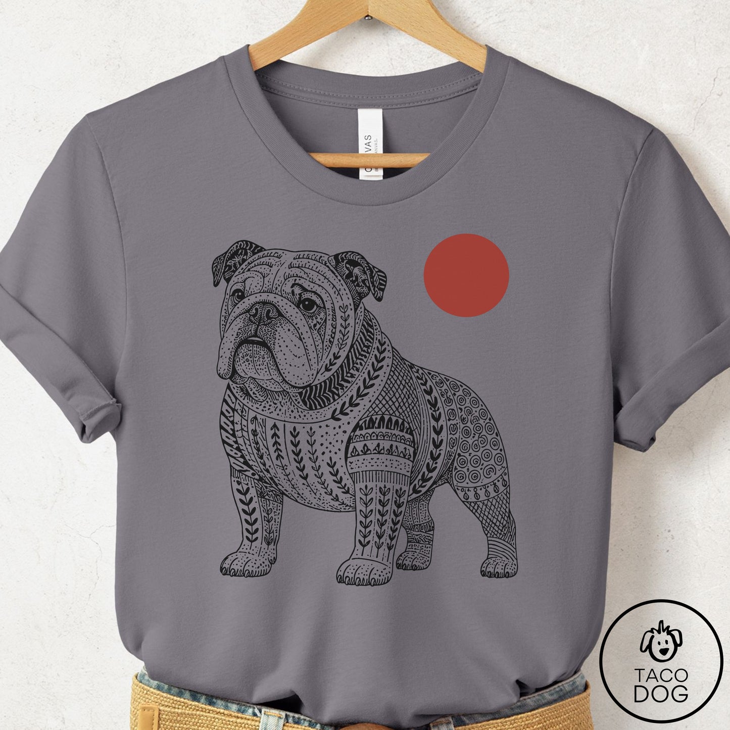 English Bulldog Ornamental T-Shirt Storm Taco-Dog