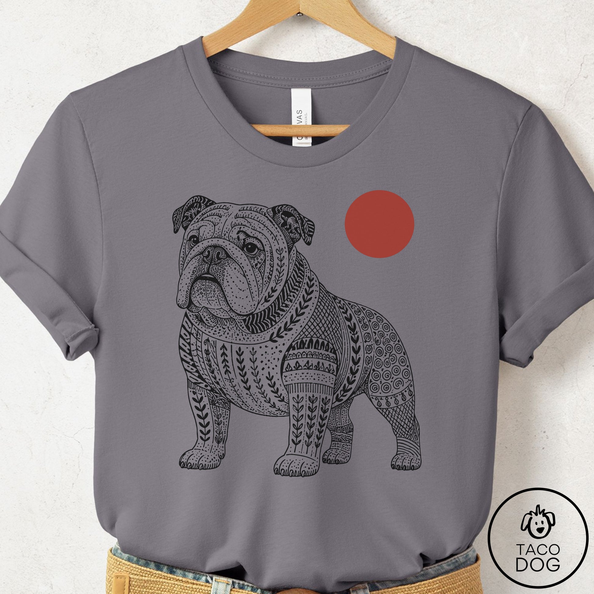 English Bulldog Ornamental T-Shirt Storm Taco-Dog