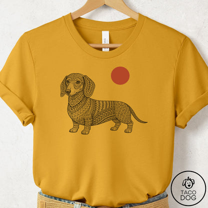 Dachshund Ornamental T-Shirt Mustard Taco-Dog