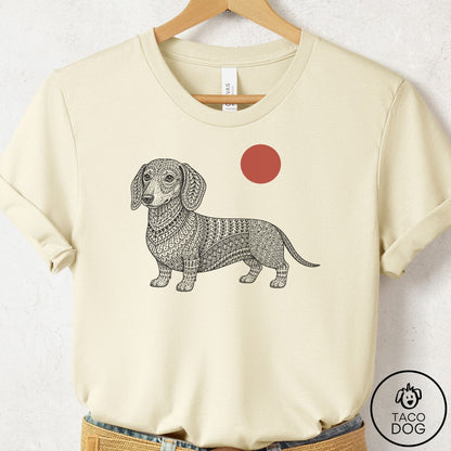 Dachshund Ornamental T-Shirt Natural Taco-Dog