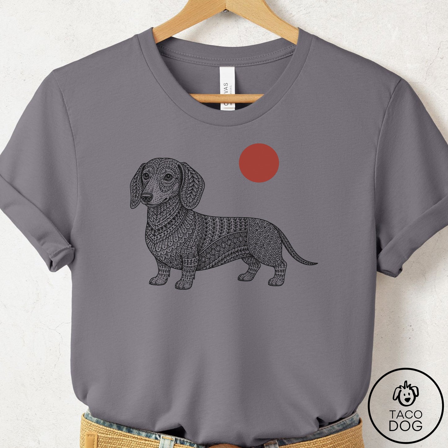 Dachshund Ornamental T-Shirt Storm Taco-Dog