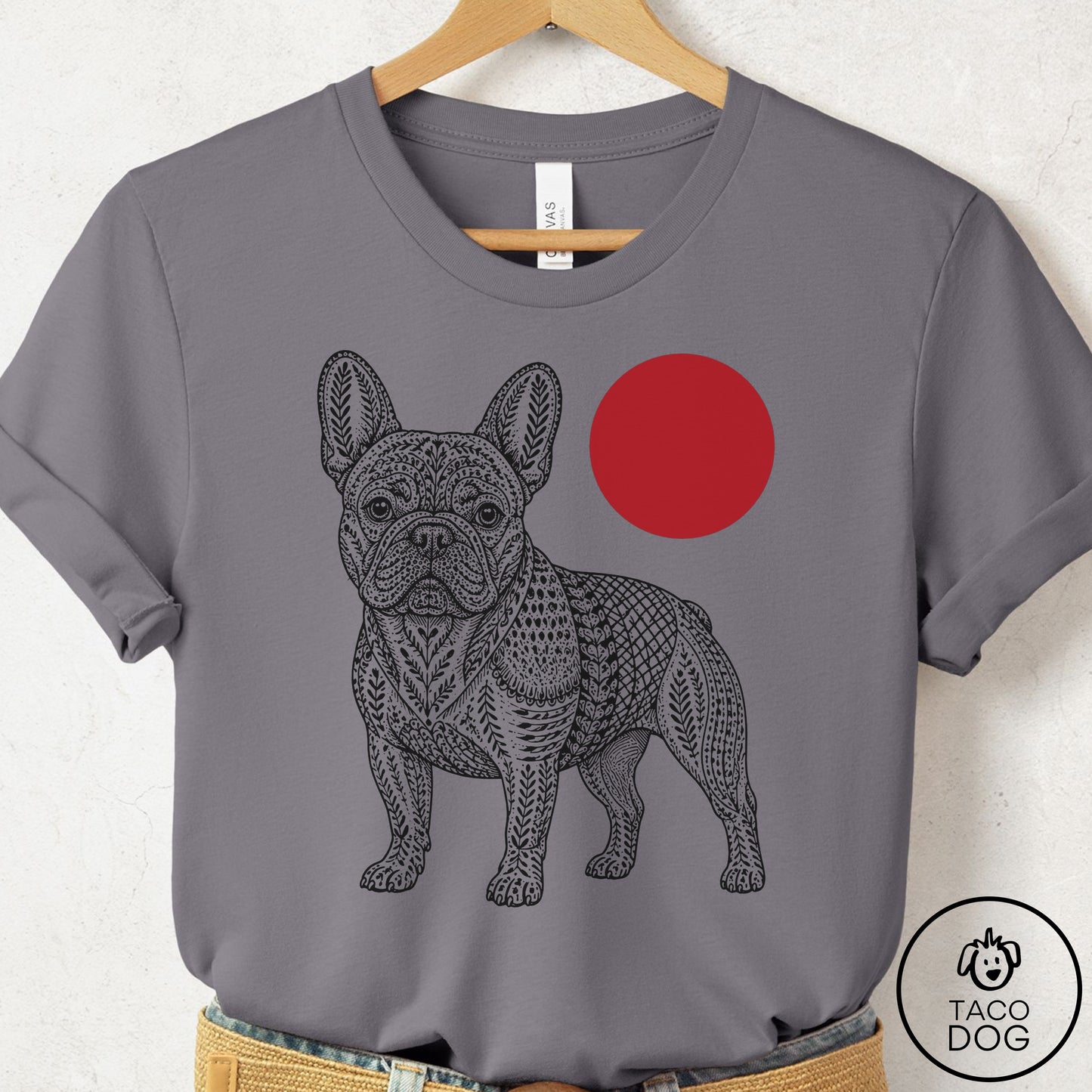 French Bulldog Frenchie Ornamental T-Shirt Storm Taco-Dog