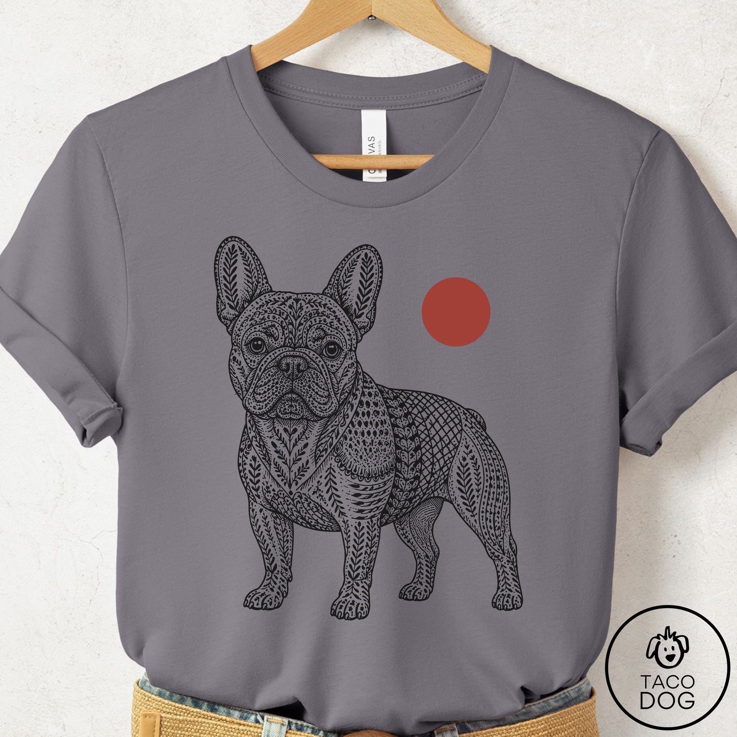 French Bulldog Frenchie Ornamental T-Shirt Storm Taco-Dog