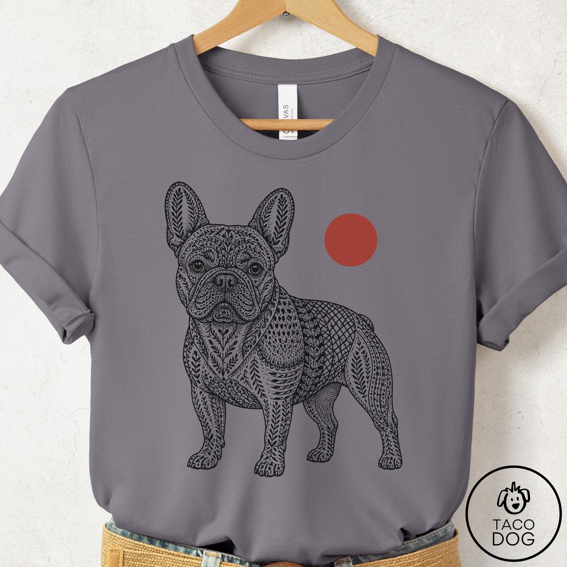 French Bulldog Frenchie Ornamental T-Shirt Storm Taco-Dog