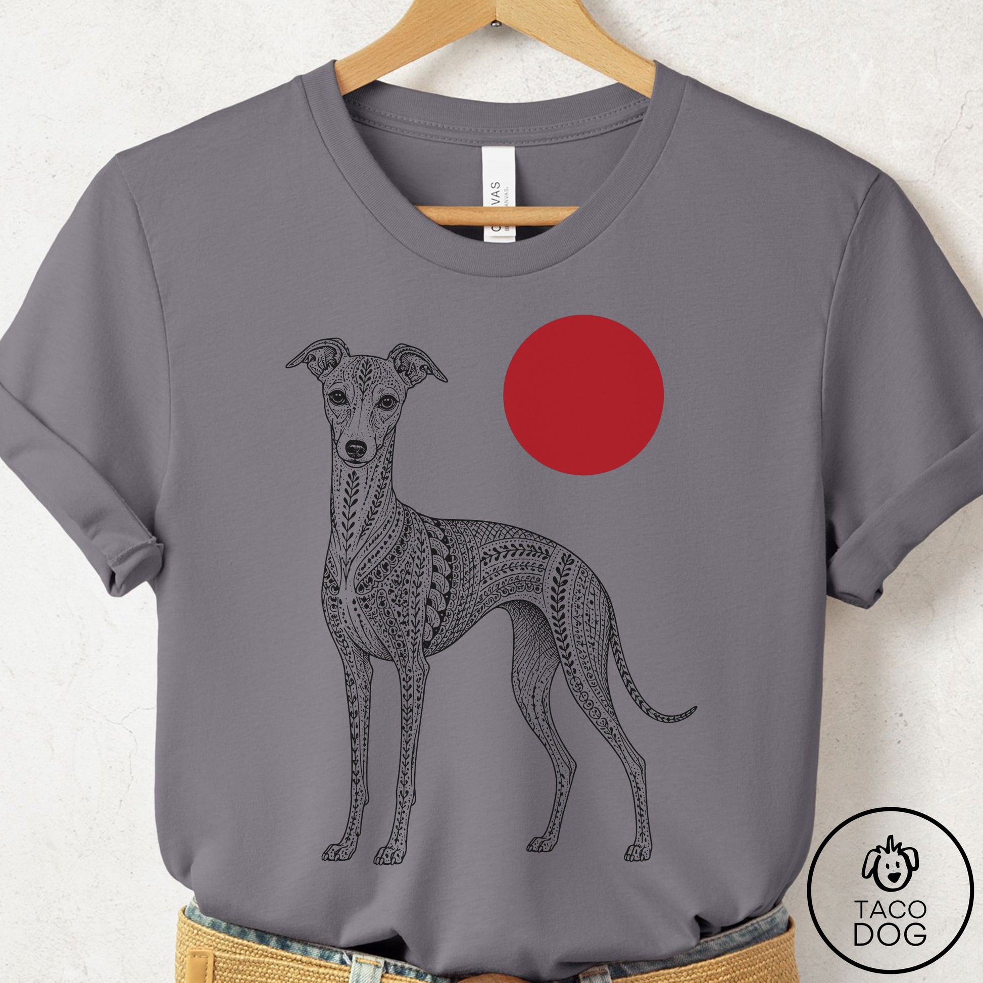 Italian Greyhound Whippet Ornamental T-Shirt Storm Taco-Dog