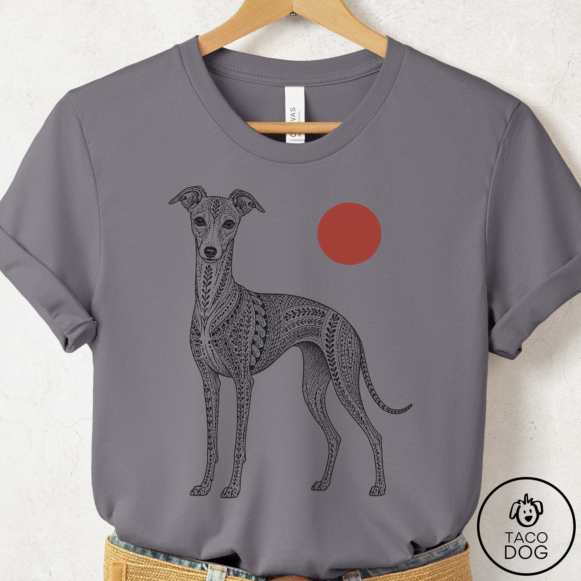 Italian Greyhound Whippet Ornamental T-Shirt Storm Taco-Dog
