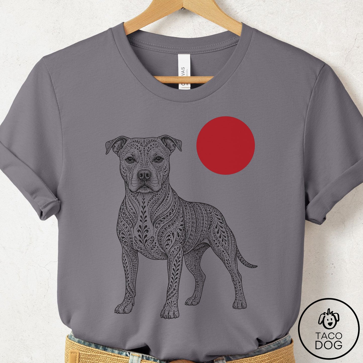 Pitbull Ornamental T-Shirt Storm Taco-Dog
