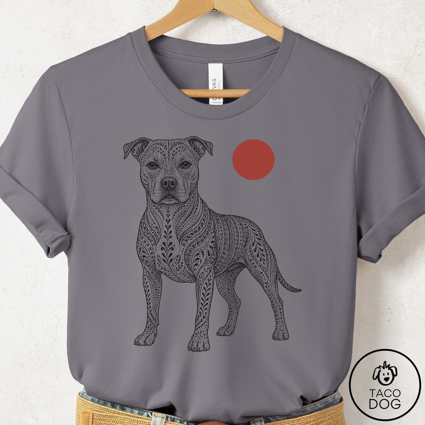Pitbull Ornamental T-Shirt Storm Taco-Dog