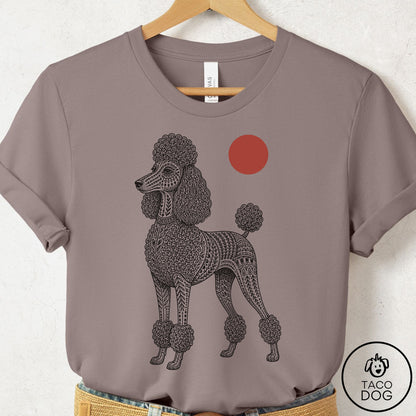 Poodle Ornamental T-Shirt Pebble Brown Taco-Dog