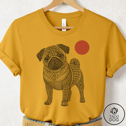 Pug Ornamental T-Shirt Mustard Taco-Dog
