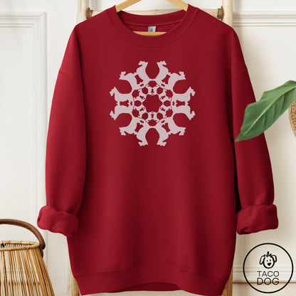 Scottie Paper Snowflake Sweatshirt Garnet Taco-Dog
