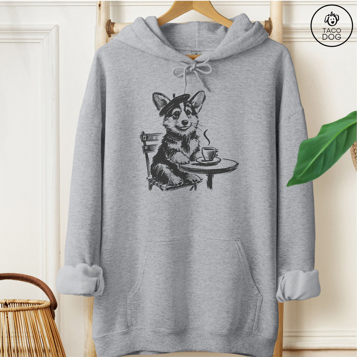 Corgi Paris Hoodie