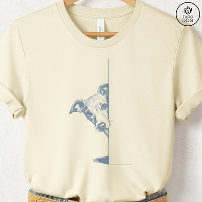 Italian Greyhound Whippet Peeking T-Shirt Taco-Dog