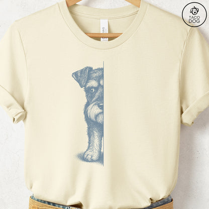 Schnauzer Peeking T-Shirt