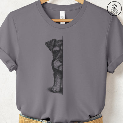 Schnauzer Peeking T-Shirt