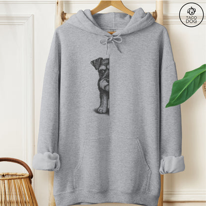 Schnauzer Peeking Hoodie