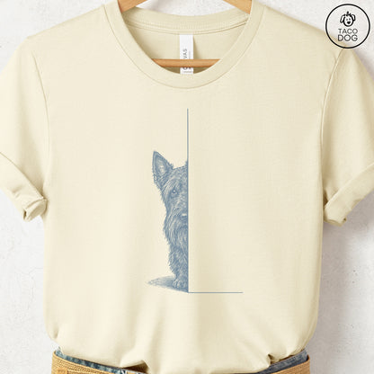 Scottie Peeking T-Shirt Natural Taco-Dog