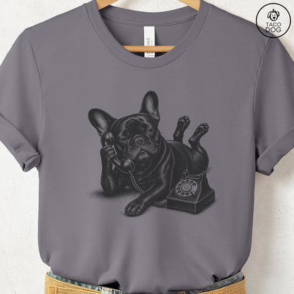 French Bulldog Frenchie Phone T-Shirt Storm Taco-Dog