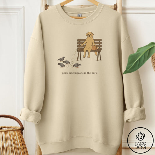 Labrador Retriever Pigeons in the Park Sweatshirt Sand Taco-Dog