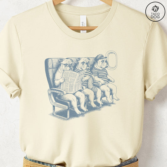 French Bulldog Frenchie Departures T-Shirt Natural S Taco-Dog