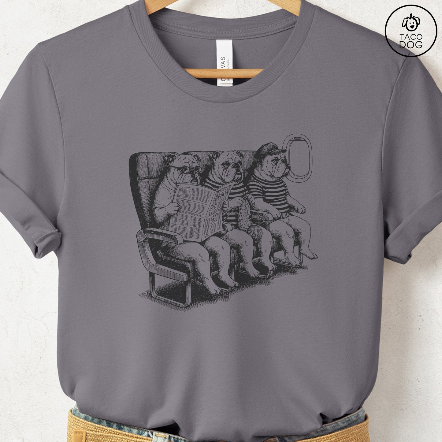 French Bulldog Frenchie Departures T-Shirt Storm S Taco-Dog