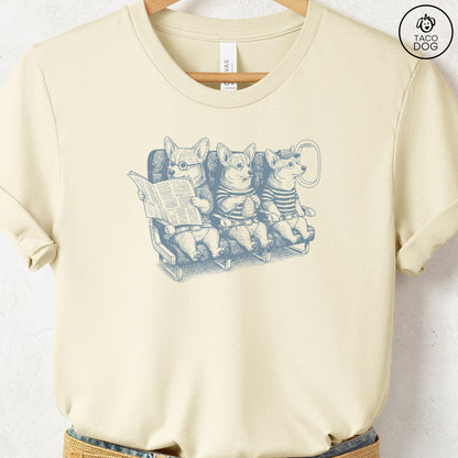Corgi Departures T-Shirt Natural S Taco-Dog