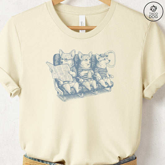 Corgi Departures T-Shirt Natural S Taco-Dog
