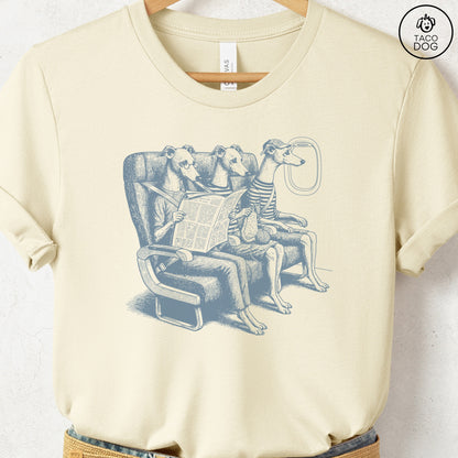 Italian Greyhound Whippet Iggy Departures T-Shirt Taco-Dog