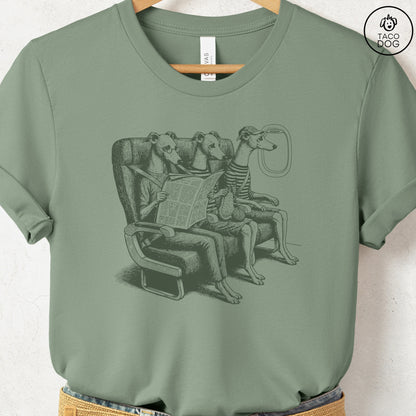 Italian Greyhound Whippet Iggy Departures T-Shirt Taco-Dog