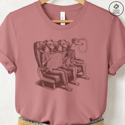 Italian Greyhound Whippet Iggy Departures T-Shirt Taco-Dog