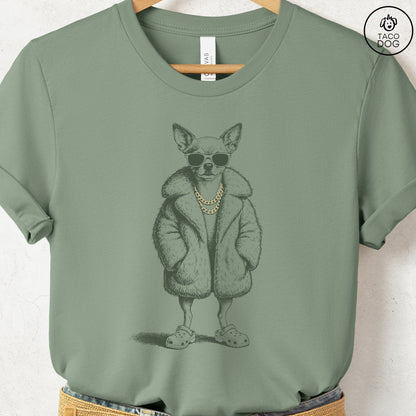 Chihuahua Plush T-Shirt Sage S Taco-Dog