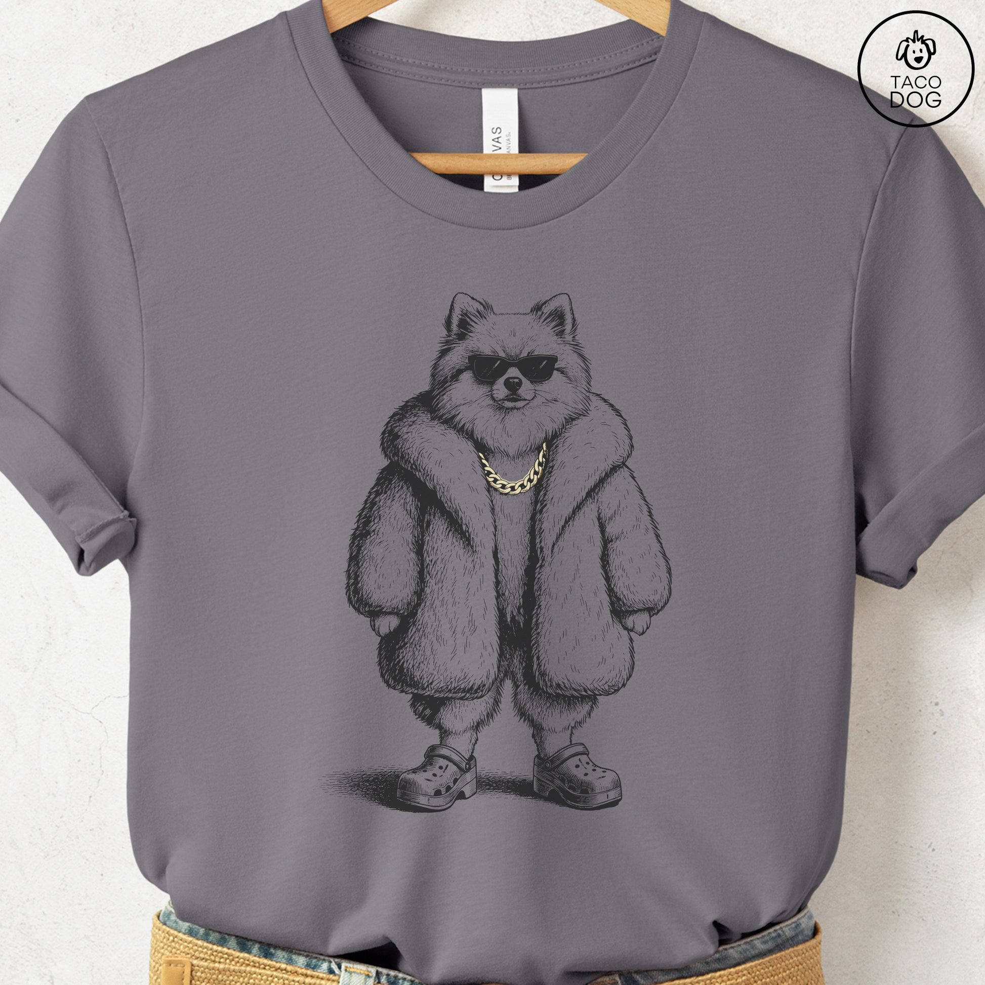 Pomeranian Plush T-Shirt Storm S Taco-Dog