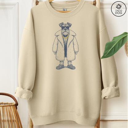 Schnauzer Plush Sweatshirt Sand M Taco-Dog
