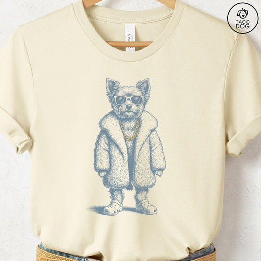 Yorkshire Terrier Yorkie Plush T-Shirt Natural S Taco-Dog