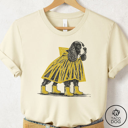 Cocker Spaniel Poncho T-Shirt Natural Taco-Dog
