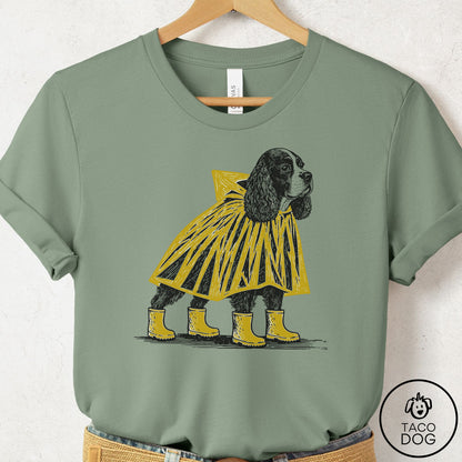 Cocker Spaniel Poncho T-Shirt Sage Taco-Dog