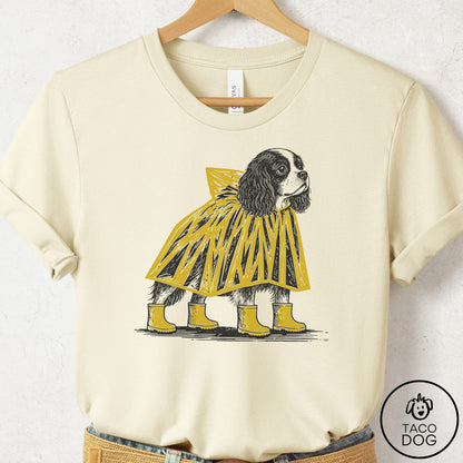 Cavalier King Charles Spaniel Poncho T-Shirt Natural Taco-Dog