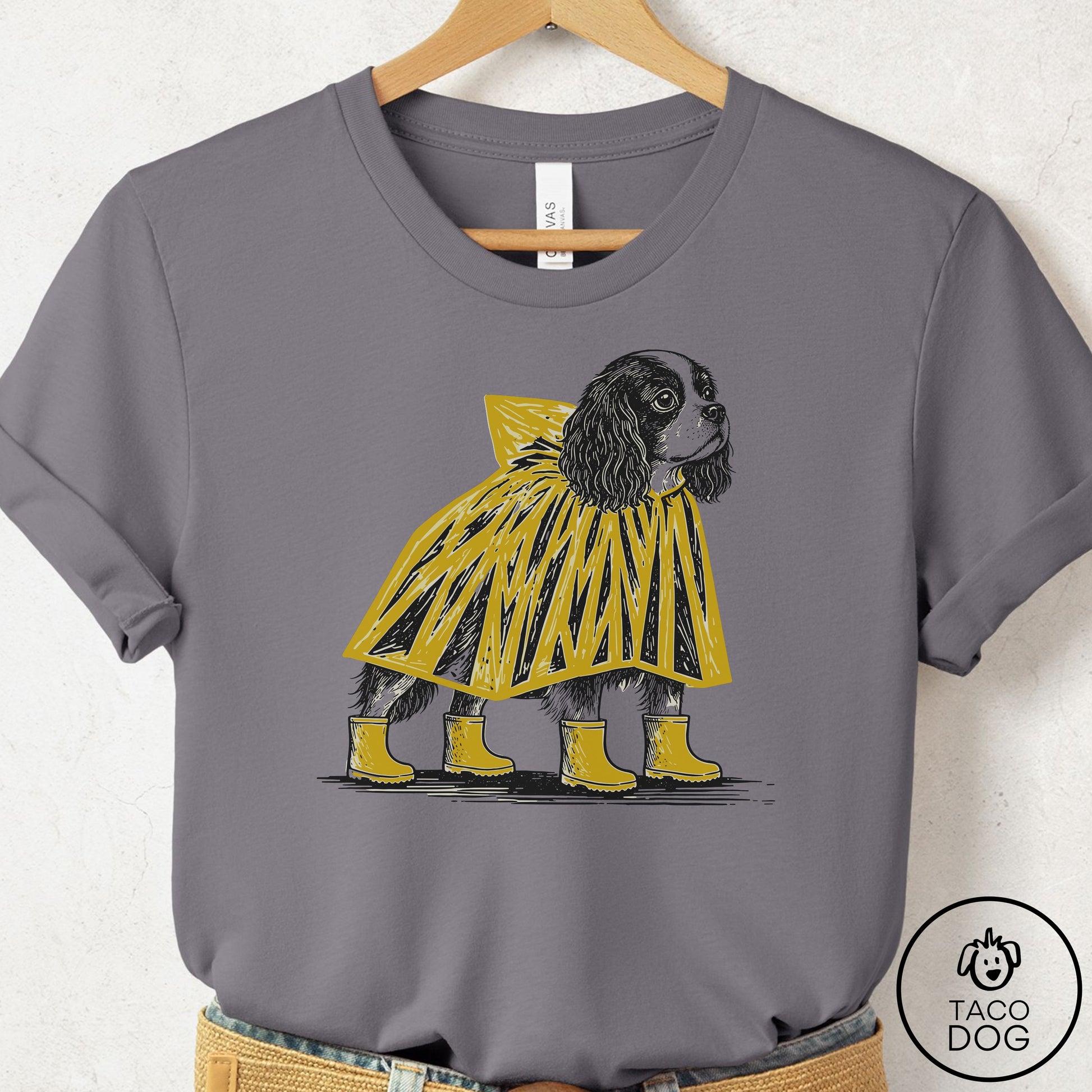Cavalier King Charles Spaniel Poncho T-Shirt Storm Taco-Dog
