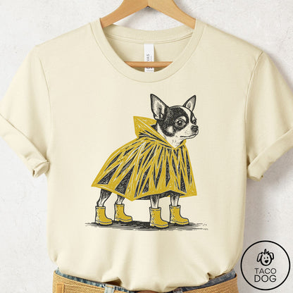 Chihuahua Poncho T-Shirt Natural Taco-Dog