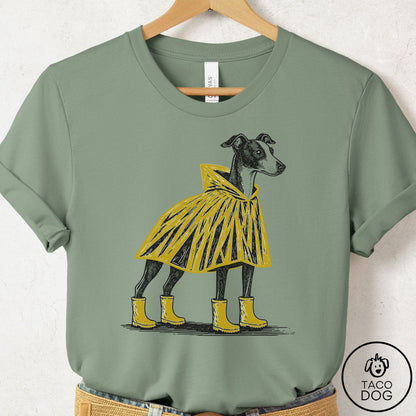 Italian Greyhound Whippet Poncho T-Shirt Sage Taco-Dog